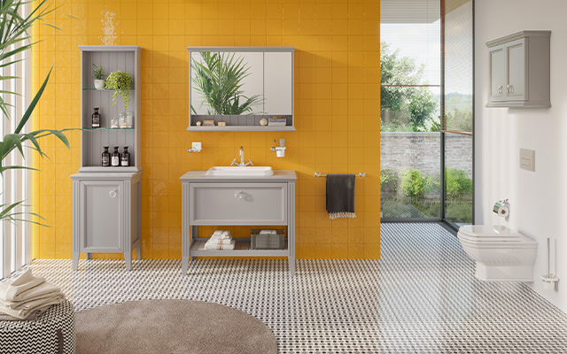 VitrA Valarte Gri Klasik Dolaplı Ayna